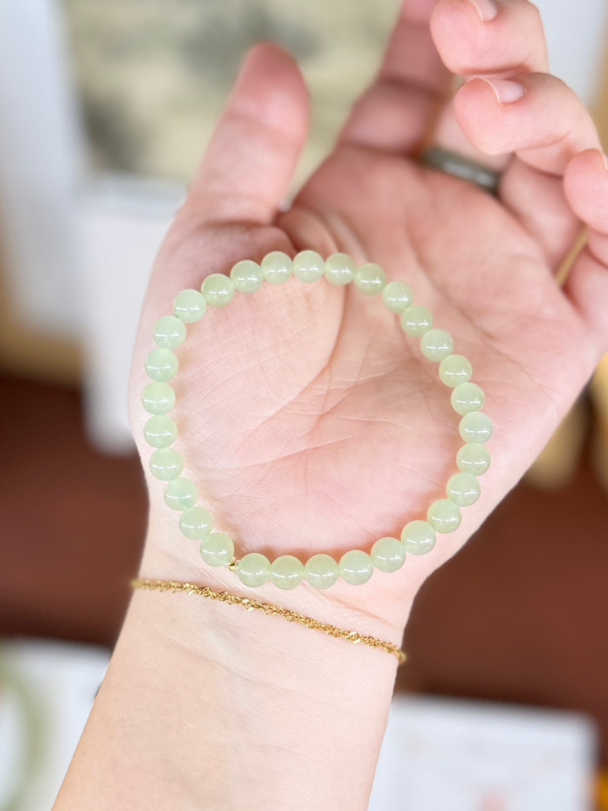 High Quality Natural Jade Bracelet with 18k Gold