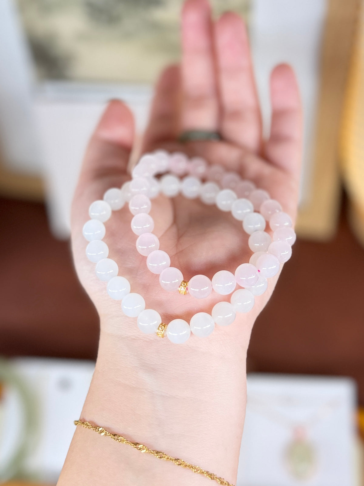 High Quality Natural Jade Bracelet with 18k Gold