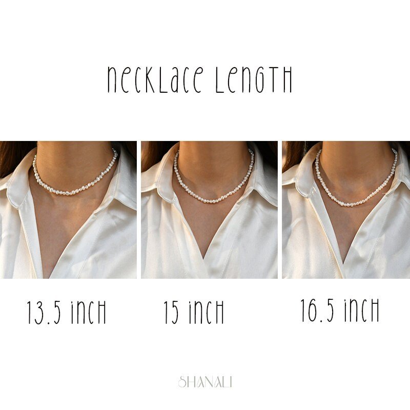 Fresh Water Pearl Necklace, Natural Baroque Pearl Choker Necklace, Small Nugget Pearls Beaded Necklace, Beaded Irregular Pearl Choker