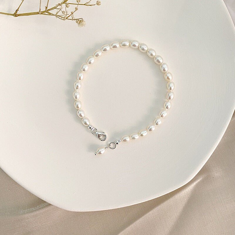 Pearl Bracelet, Freshwater Pearl Bracelet , S925 Silver Pearl Bracelet, Wedding Bracelet, Bridesmaid Bracelet, Bridal Bracelet
