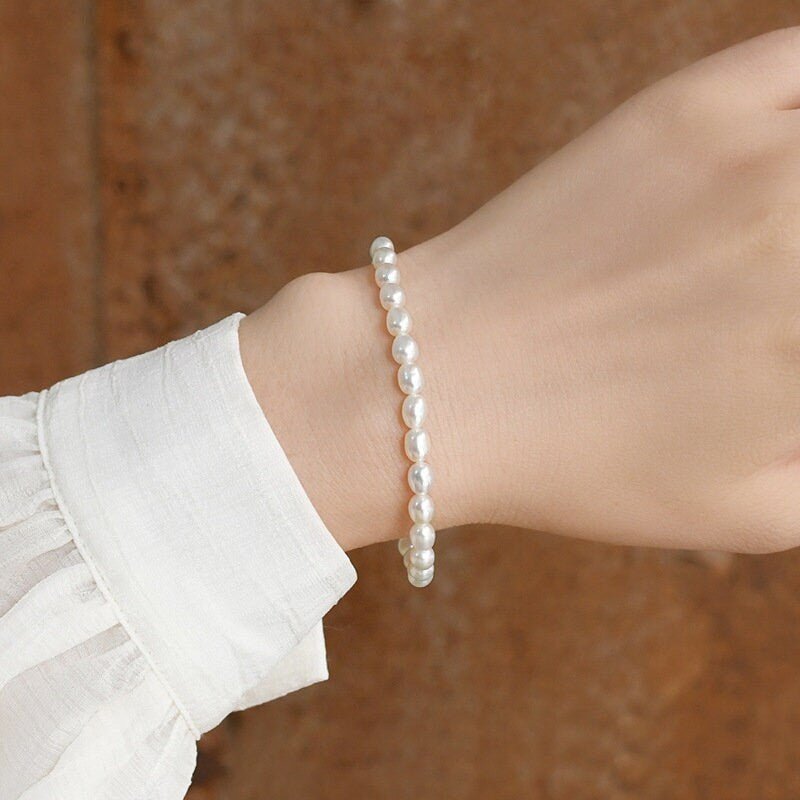 Pearl Bracelet, Freshwater Pearl Bracelet , S925 Silver Pearl Bracelet, Wedding Bracelet, Bridesmaid Bracelet, Bridal Bracelet