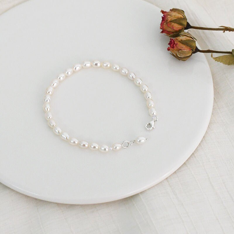 Pearl Bracelet, Freshwater Pearl Bracelet , S925 Silver Pearl Bracelet, Wedding Bracelet, Bridesmaid Bracelet, Bridal Bracelet