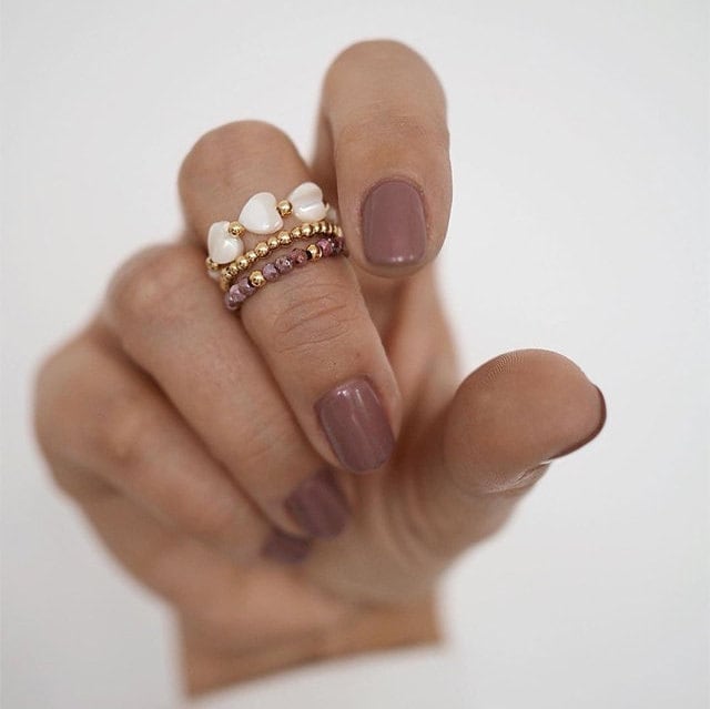 Bohemian Stretch Ring, Natural Shell Stretch Ring, Natural Stone Ring, Handmade White Small Beads Elastic Ring, Adjustable Stacking Ring