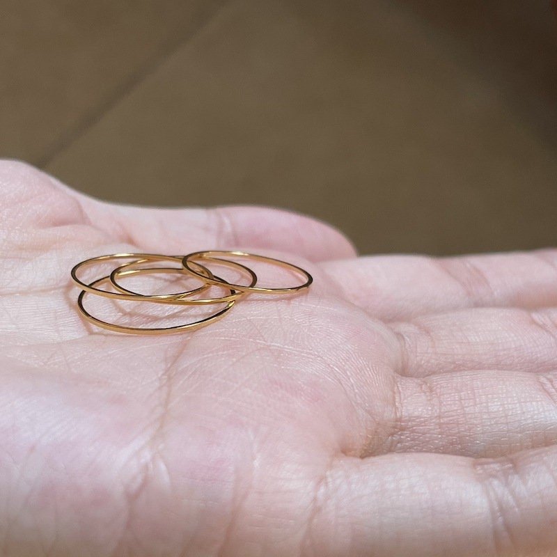 Minimalist Gold Ring, 0.5mm Ring, Thin Band Ring, Simple Gold Ring, Midi Ring, Stackable Ring, Dainty Gold Plated Ring, Polished Gold Ring