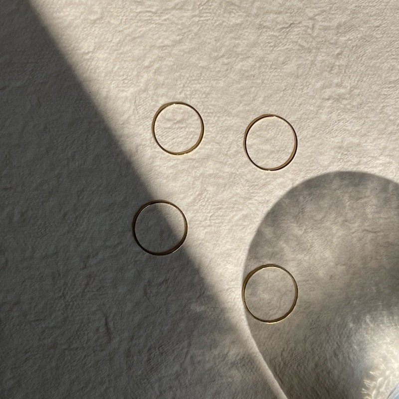 Minimalist Gold Ring, 0.5mm Ring, Thin Band Ring, Simple Gold Ring, Midi Ring, Stackable Ring, Dainty Gold Plated Ring, Polished Gold Ring