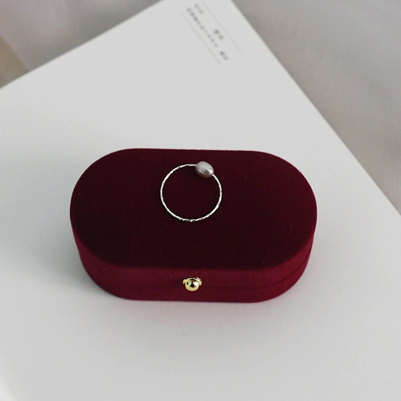 Freshwater Pearl Ring, Rice Pearl Ring, S925 Silver Shinning Ring, Single Pearl Ring, Stackable Ring, Purple Pearl Ring, Pink Pearl Ring