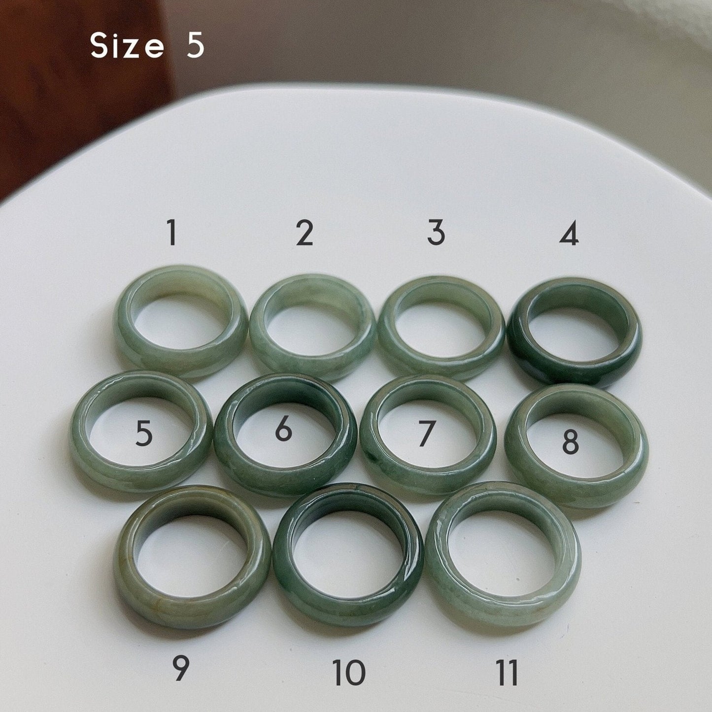 Genuine Burmese Jadeite Ring, Thick Green Jade Ring, Dark Green Jadeite Band, Myanmar Jadeite Ring, Burma Jade Ring, Textured Jadeite Band