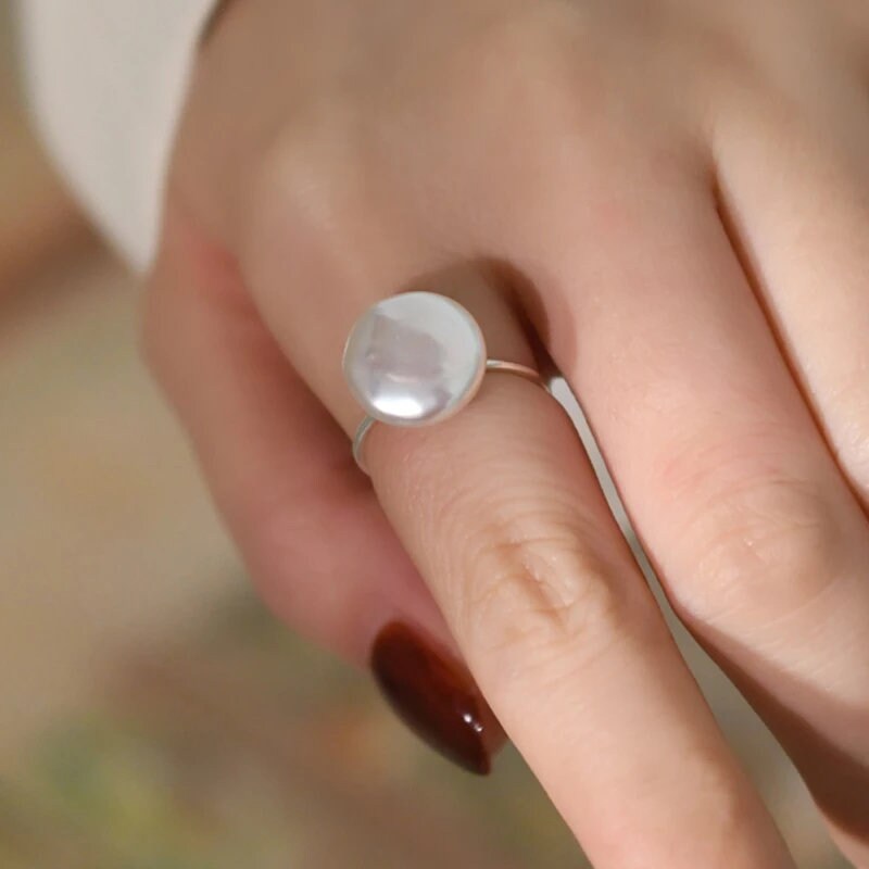 Coin clearance pearl ring