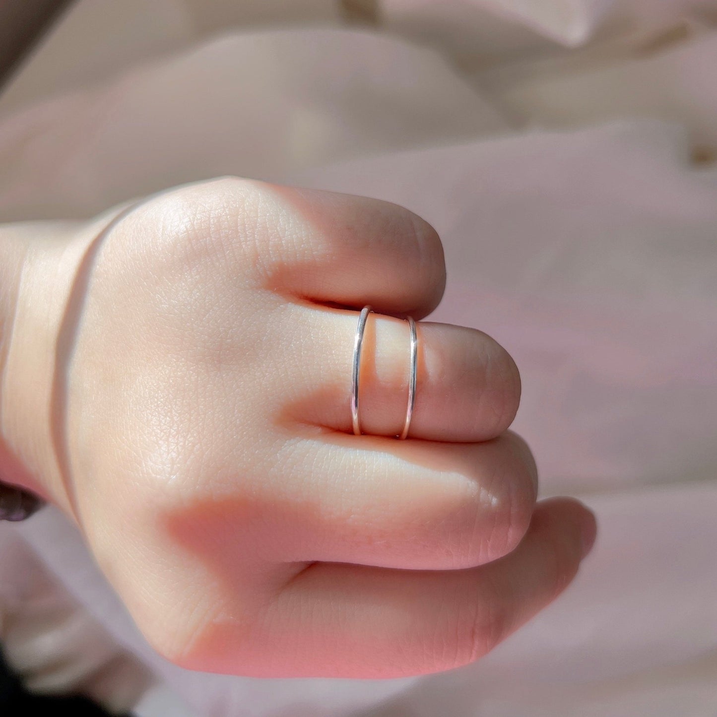925 Sterling Silver Ring, Polished 1mm 1.2mm Simple Stackable Ring, Gold/ Rose Gold/ Silver Thin Midi Ring, Small Band Vintage Ring