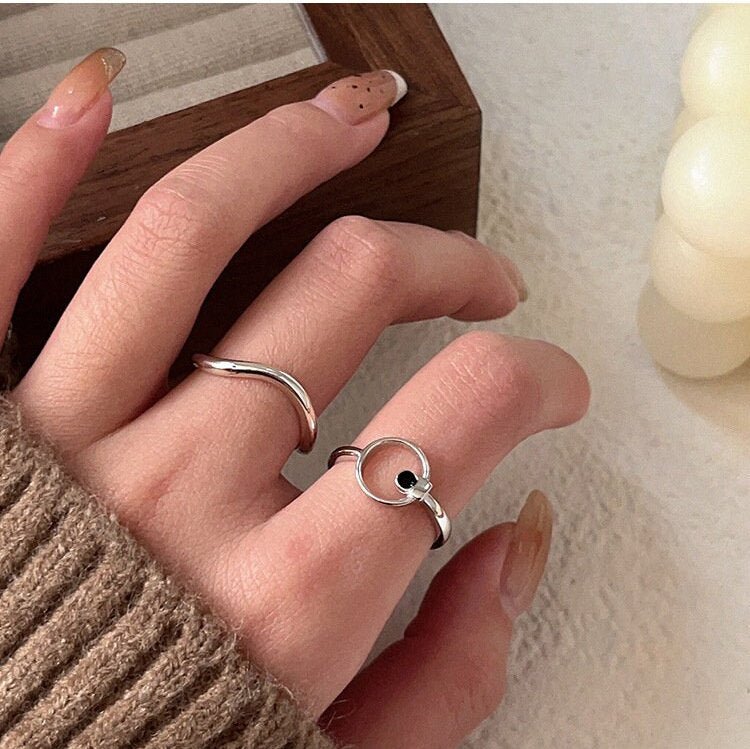 Silver Wave Ring, Solid Sterling Silver Ring, S925 Silver Ring, Open Ring, Minimalist Silver Ring, Stackable Ring, Wavy Ring, Curve Ring