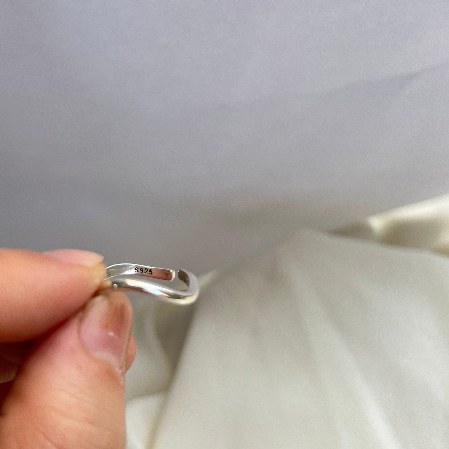 Silver Wave Ring, Solid Sterling Silver Ring, S925 Silver Ring, Open Ring, Minimalist Silver Ring, Stackable Ring, Wavy Ring, Curve Ring