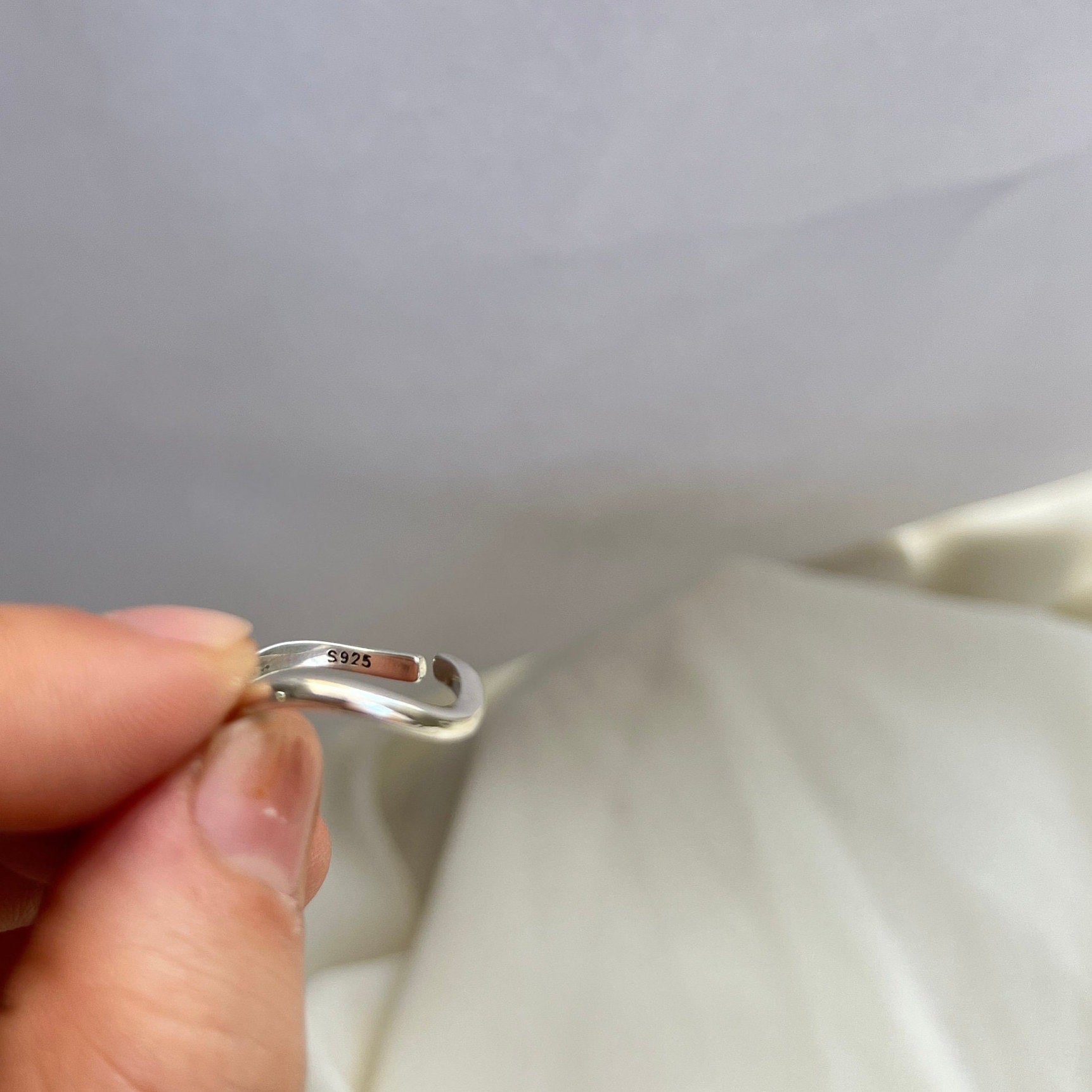 Silver Wave Ring, Solid Sterling Silver Ring, S925 Silver Ring, Open Ring, Minimalist Silver Ring, Stackable Ring, Wavy Ring, Curve Ring
