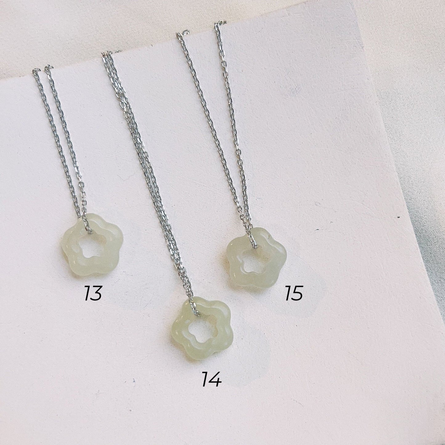 Flower Jade Necklace, Natural Hetian Jade Necklace, Sterling Silver Nephrite Choker, Vintage Khotan Jade Hollow Flower Pendant, Green Jade