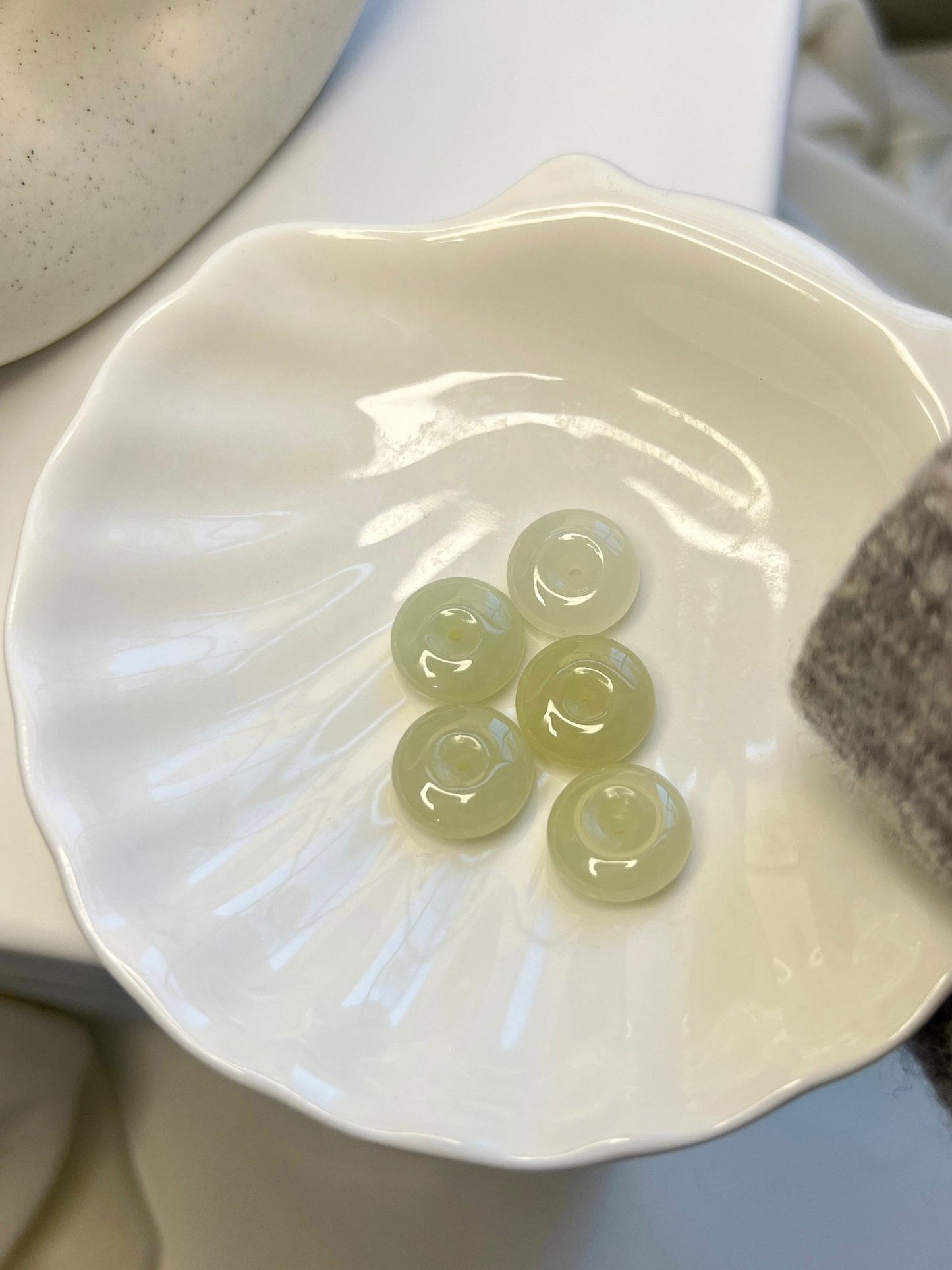 Natural jade Necklace, Hetian Pendant Necklace, Dainty Jade Necklace, White Green Jade Donut Necklace, Nephrite Pendant, Jade Gold jewelry