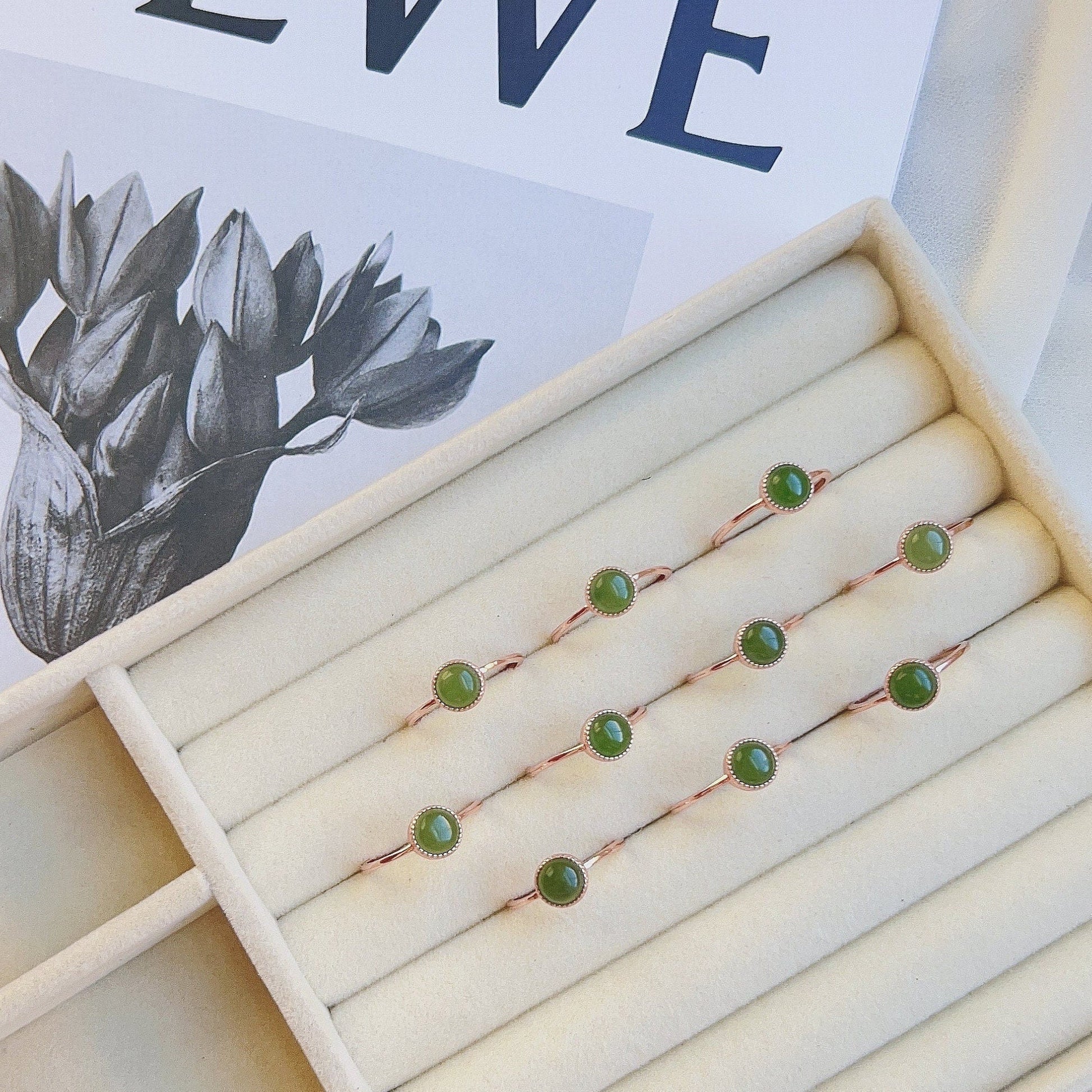 Dainty Jade Ring, Natural Jade Ring, Gold Jade jewelry, Natural Jade Ring, Rose Gold Jade Ring, Adjustable Ring, Gemstone Stackable Ring