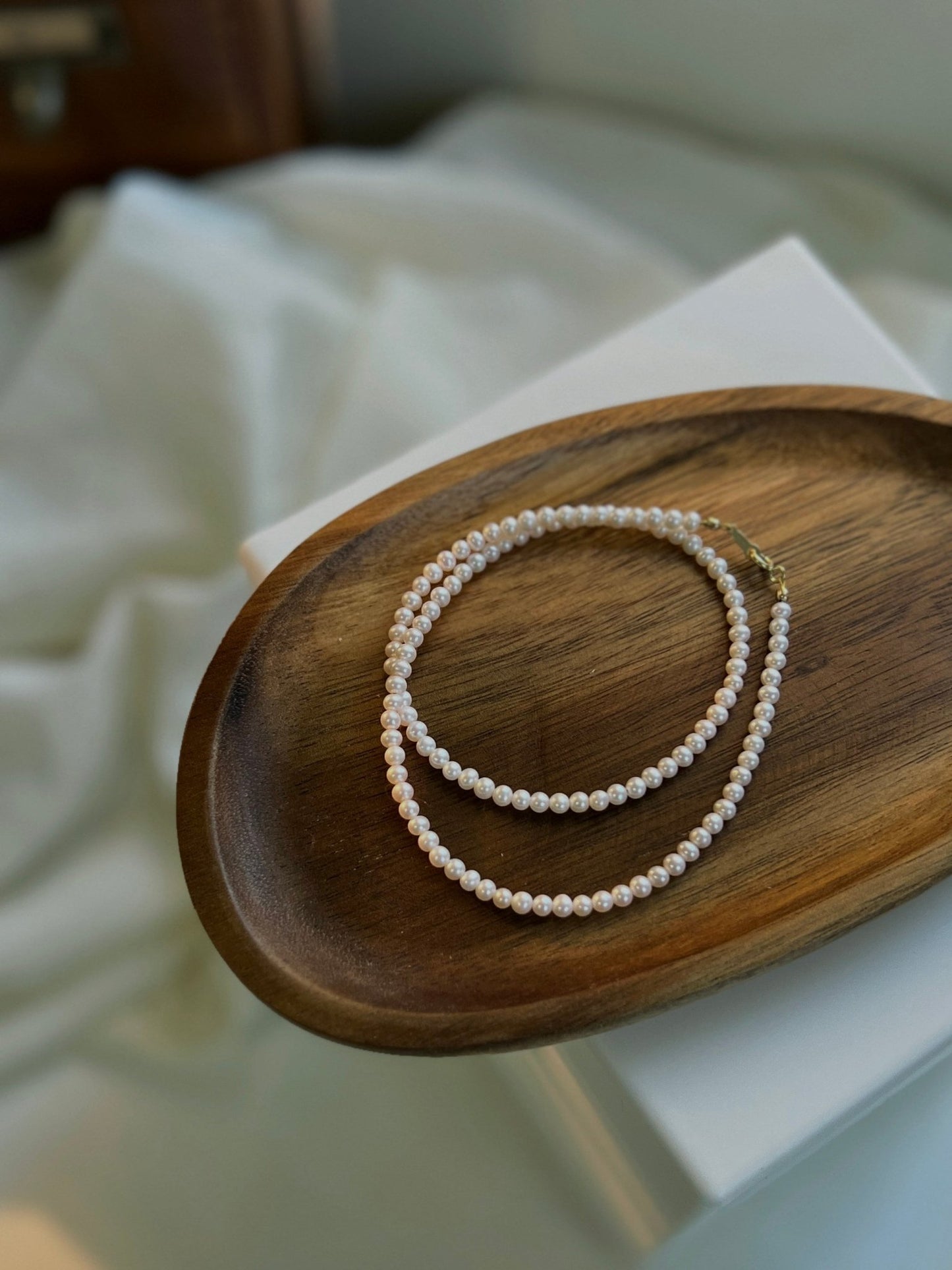 Tiny Pearl Necklace, Beaded Pearls Necklace, Dainty Pearl Necklace, Fresh Water Pearl Necklace, Layered Necklace, Wedding Bridal Pearl Gift