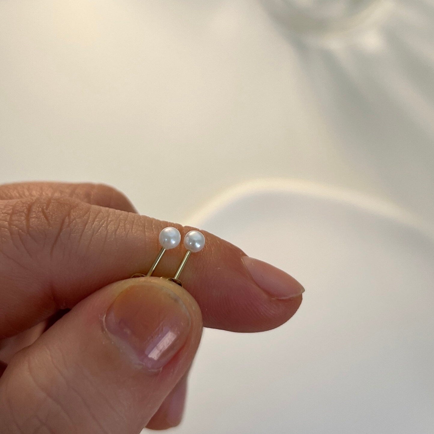 Tiny Pearl Earrings, Genuine Pearl Earrings, Gold Filled Earrings, Fresh Water Pearl Earrings, Bridesmaid Earrings, Wedding Earrings Gift