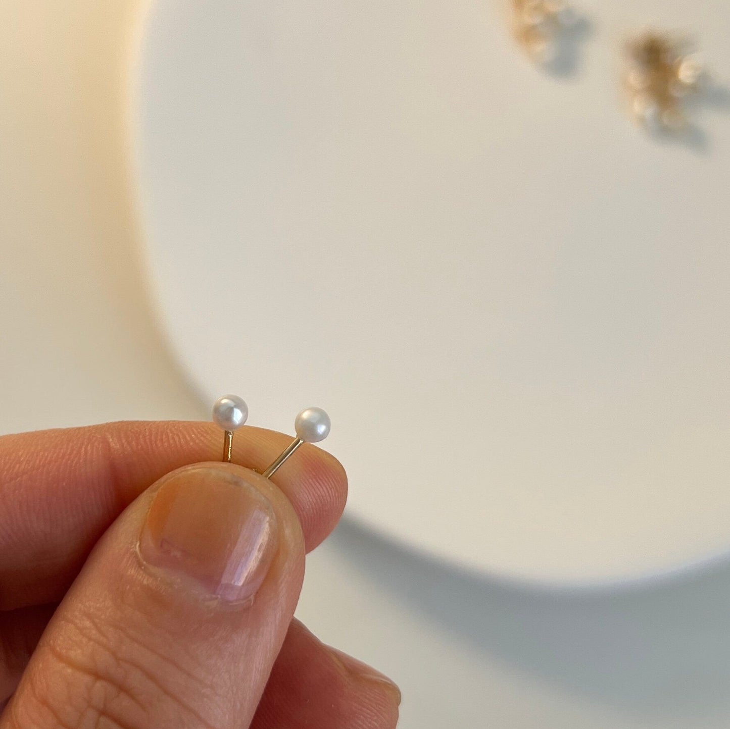 Tiny Pearl Earrings, Genuine Pearl Earrings, Gold Filled Earrings, Fresh Water Pearl Earrings, Bridesmaid Earrings, Wedding Earrings Gift