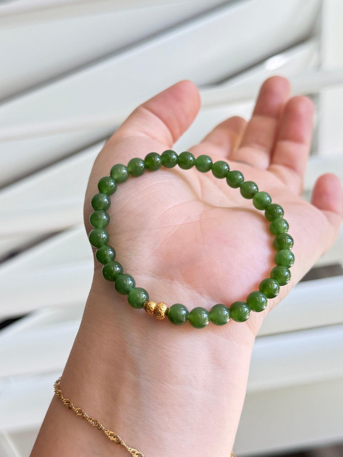 High Quality Natural Jade Bracelet with 18k Gold