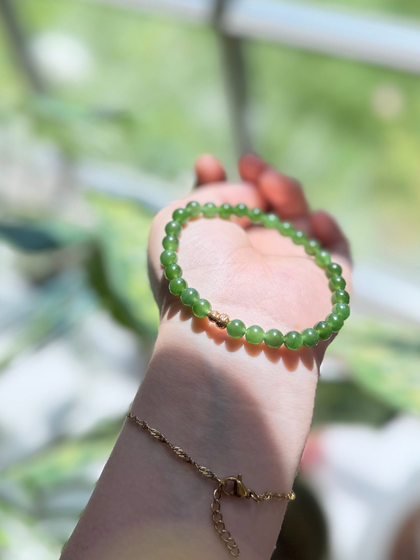 High Quality Natural Jade Bracelet with 18k Gold