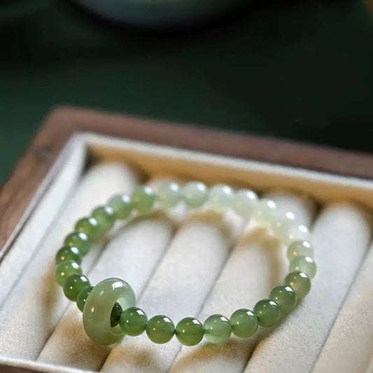 8mm Gradient Jade Beaded Bracelet