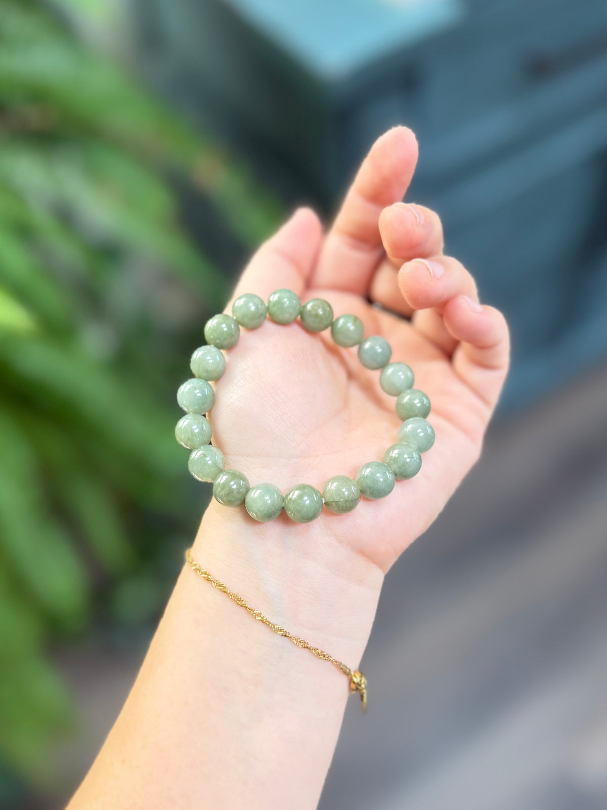 Burmese Jadeite Beaded Bracelet