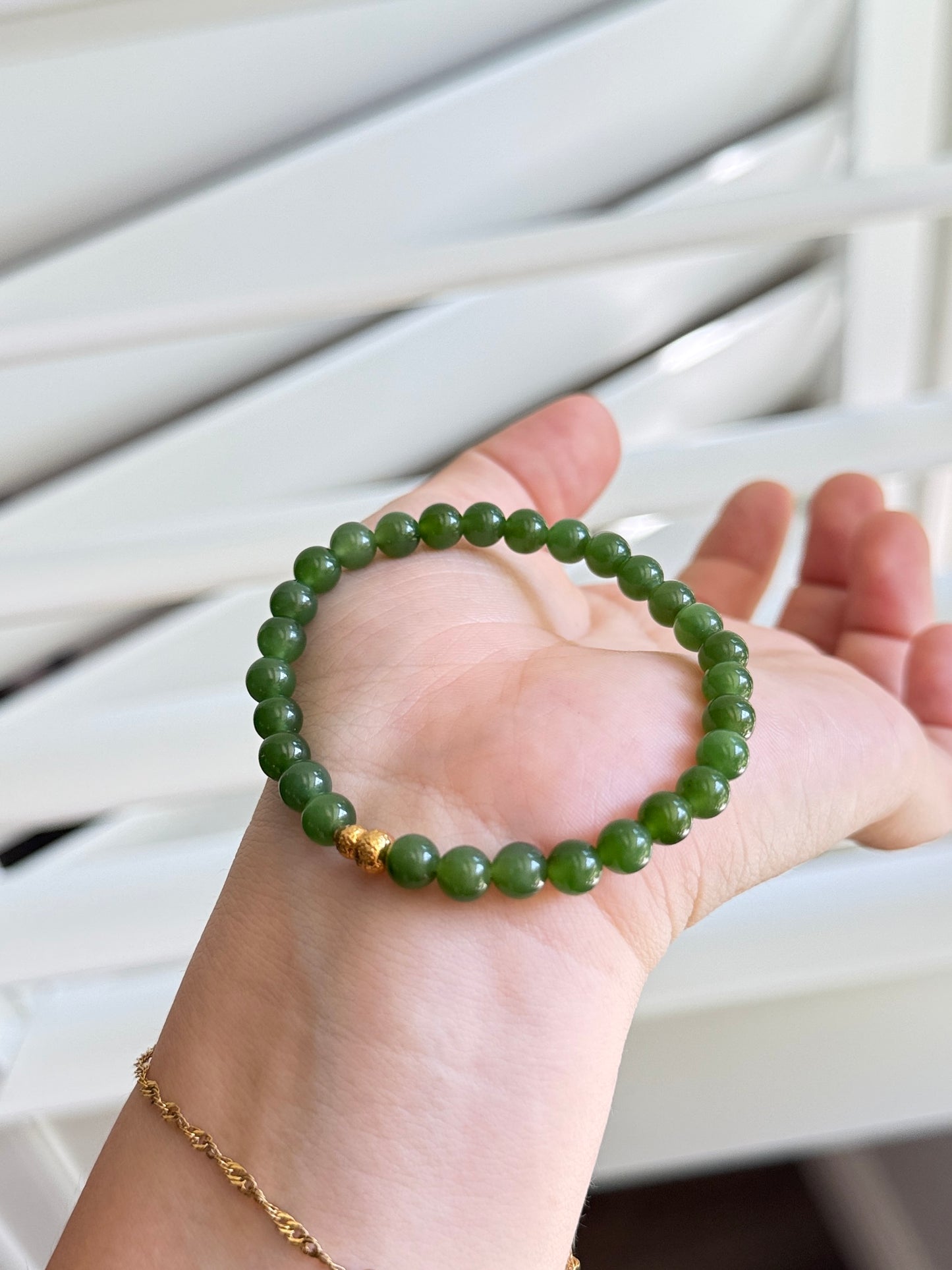 High Quality Natural Jade Bracelet with 18k Gold