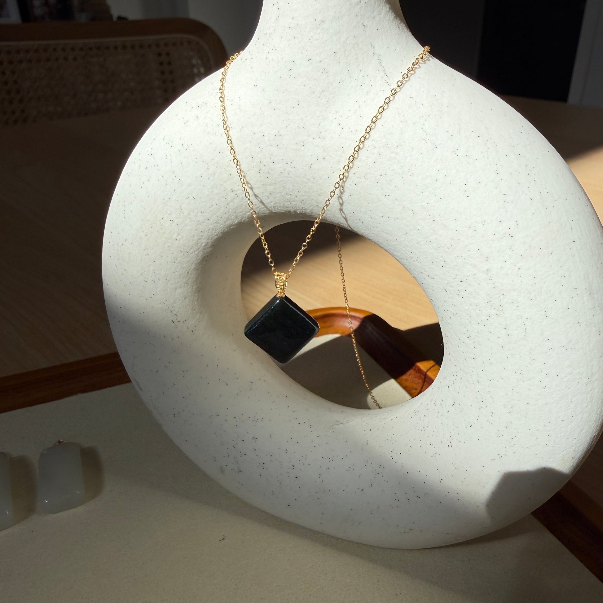 Genuine Hetian Jade Pendant, Natural Nephrite Pendant Necklace