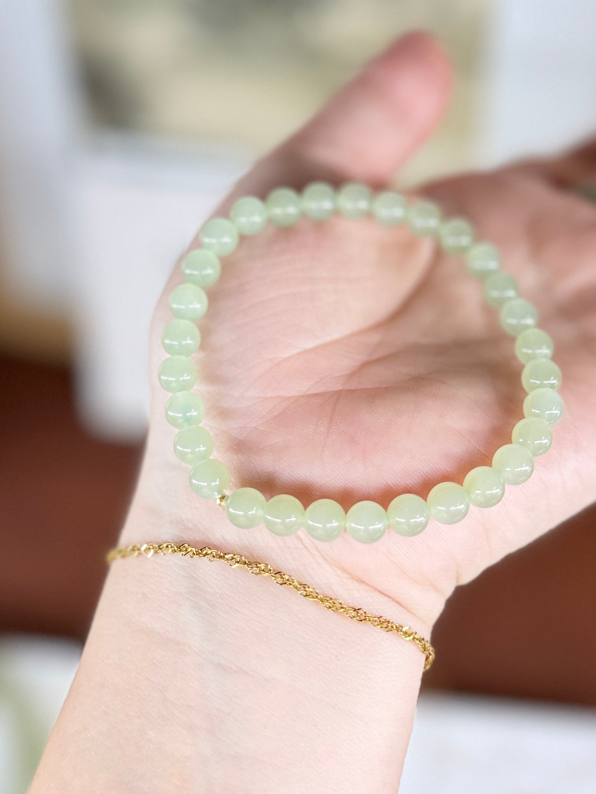High Quality Natural Jade Bracelet with 18k Gold