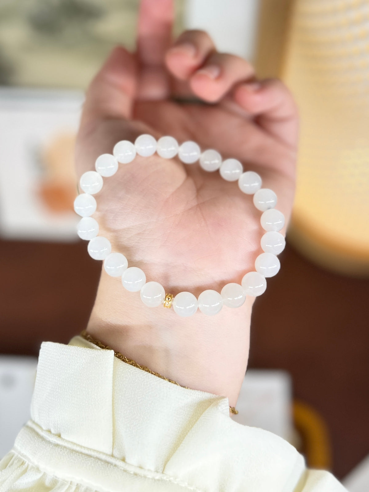 High Quality Natural Jade Bracelet with 18k Gold