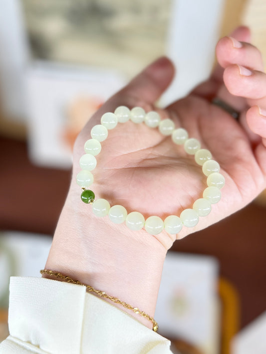 High Quality Natural Jade Bracelet with 18k Gold