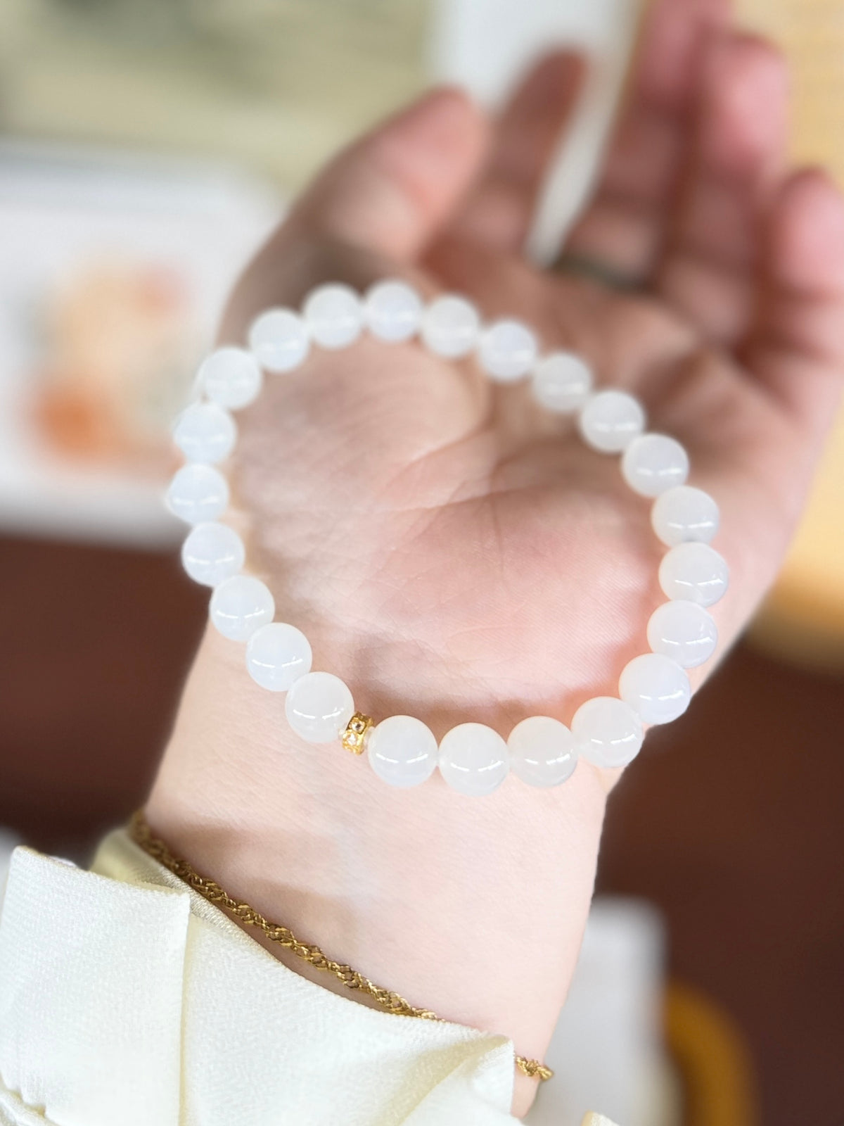 High Quality Natural Jade Bracelet with 18k Gold