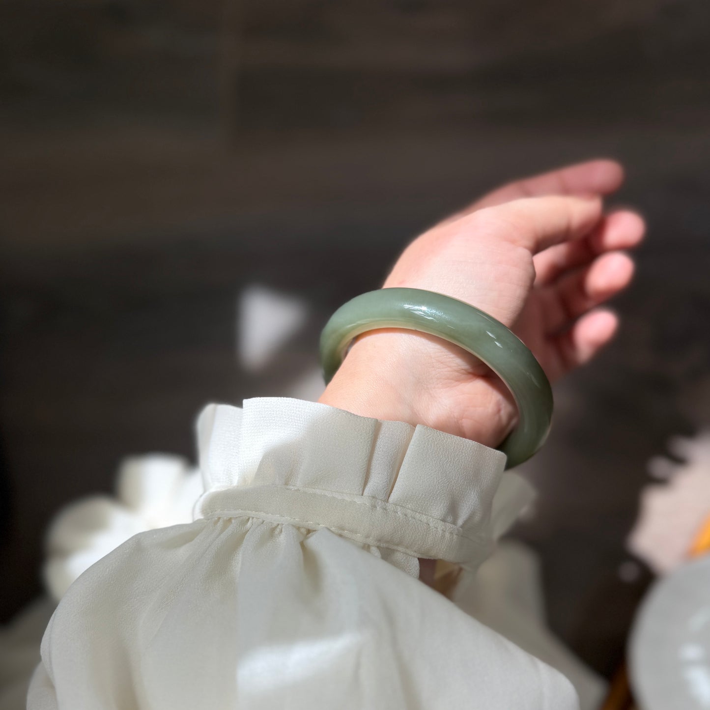 Natural Hetian Jade Bangle