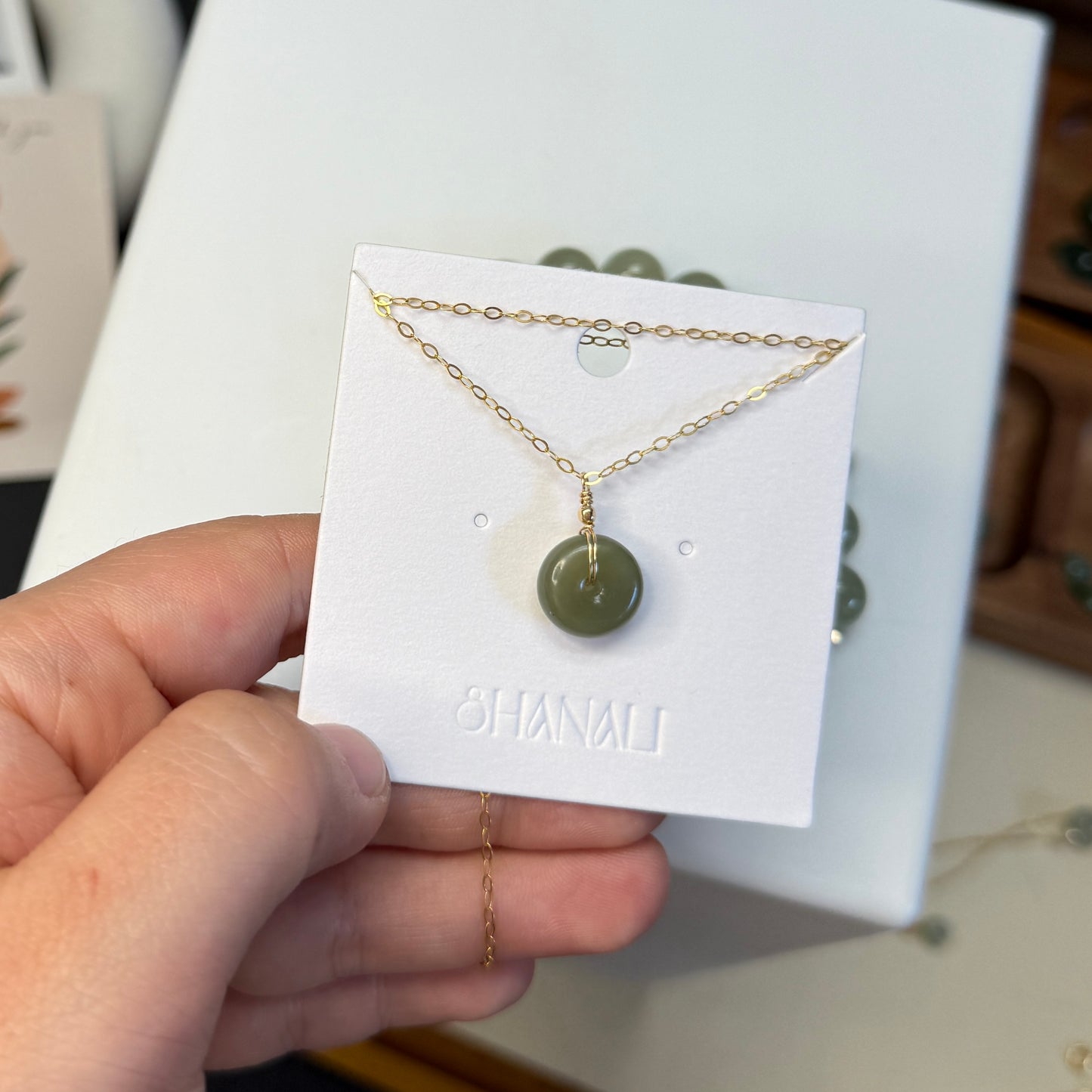 Minimalist Hetian jade jewelry set 925 Sterling Silver 3-piece Necklace+Bracelet+Earrings 5