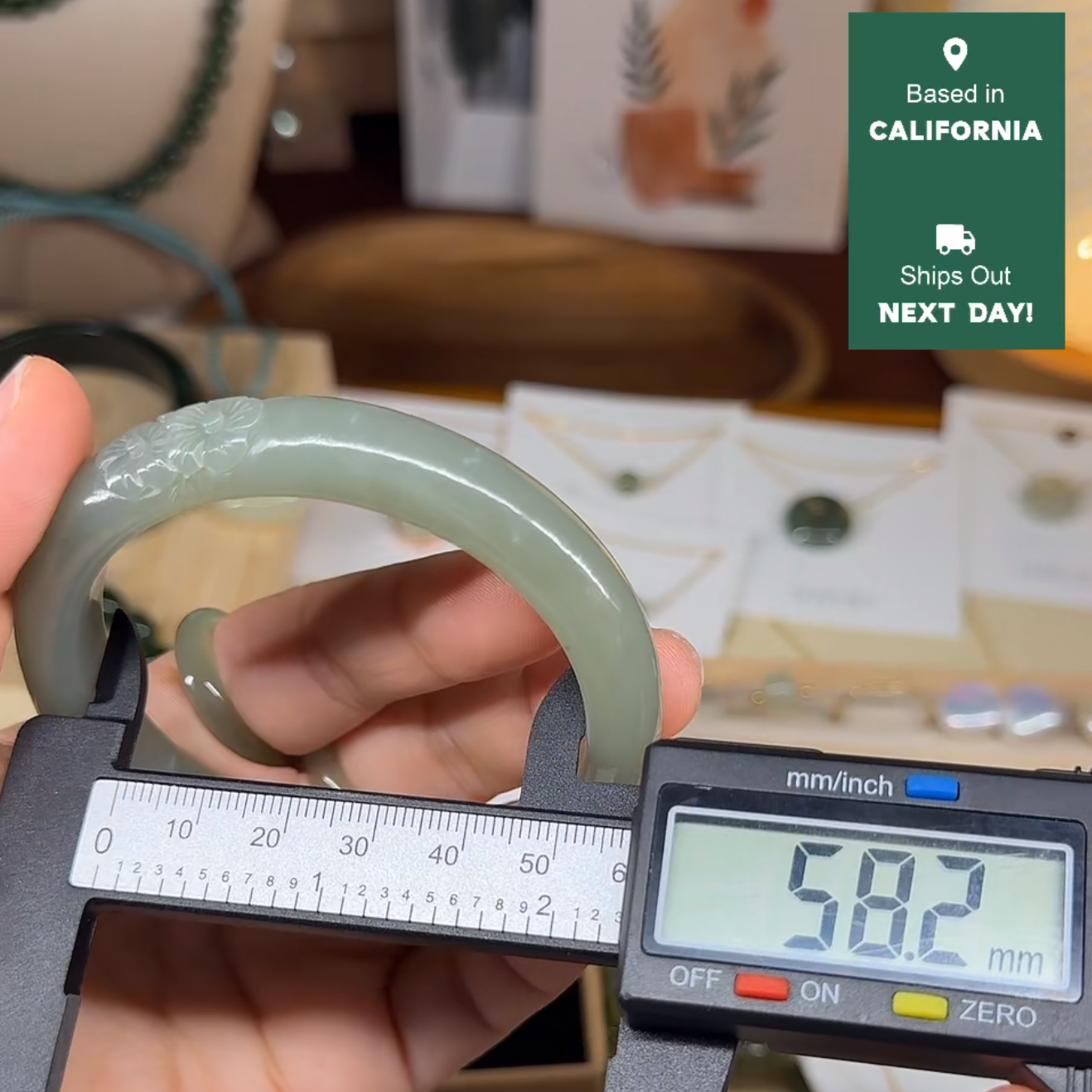 Natural Jade Bangle, Green Nephrite Bangle