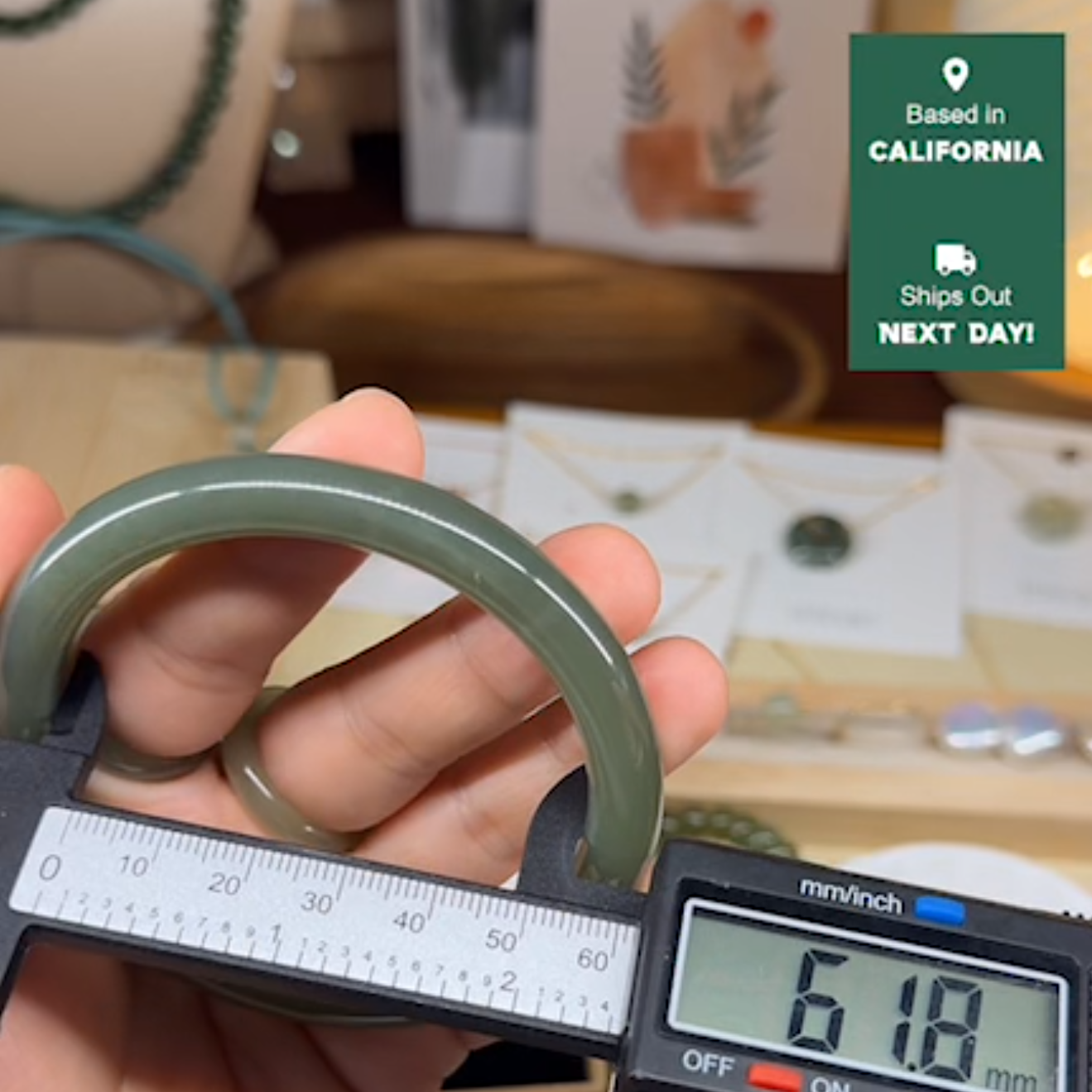 Natural Jade Bangle, Green Nephrite Bangle