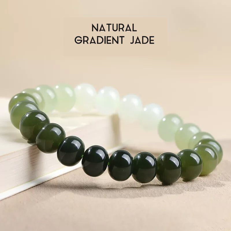 Gradient Jade Beaded Bracelet