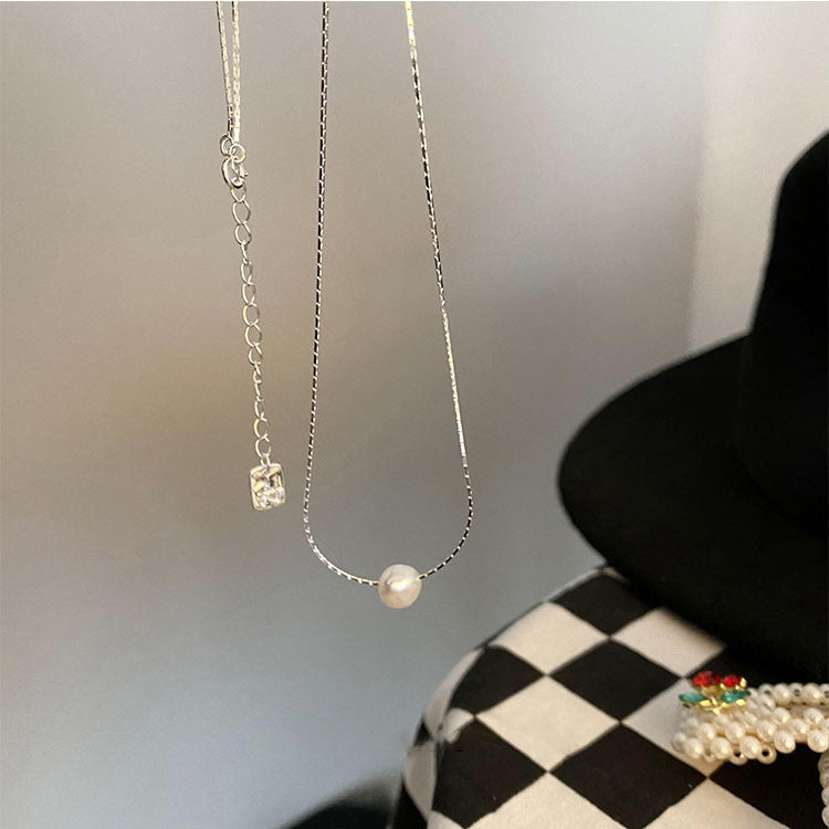 Single Freshwater Pearl Necklace with S925 Sterling Silver