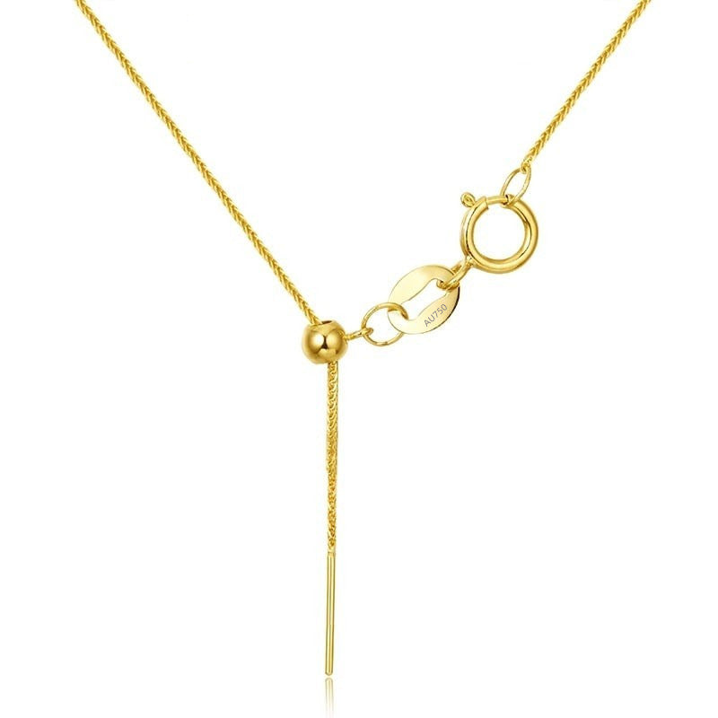 Solid 18K Gold Chopin Necklace AU750
