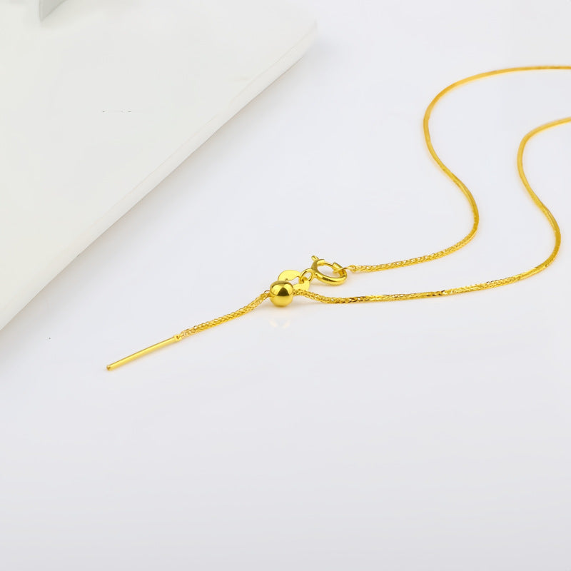 Solid 18K Gold Chopin Necklace AU750