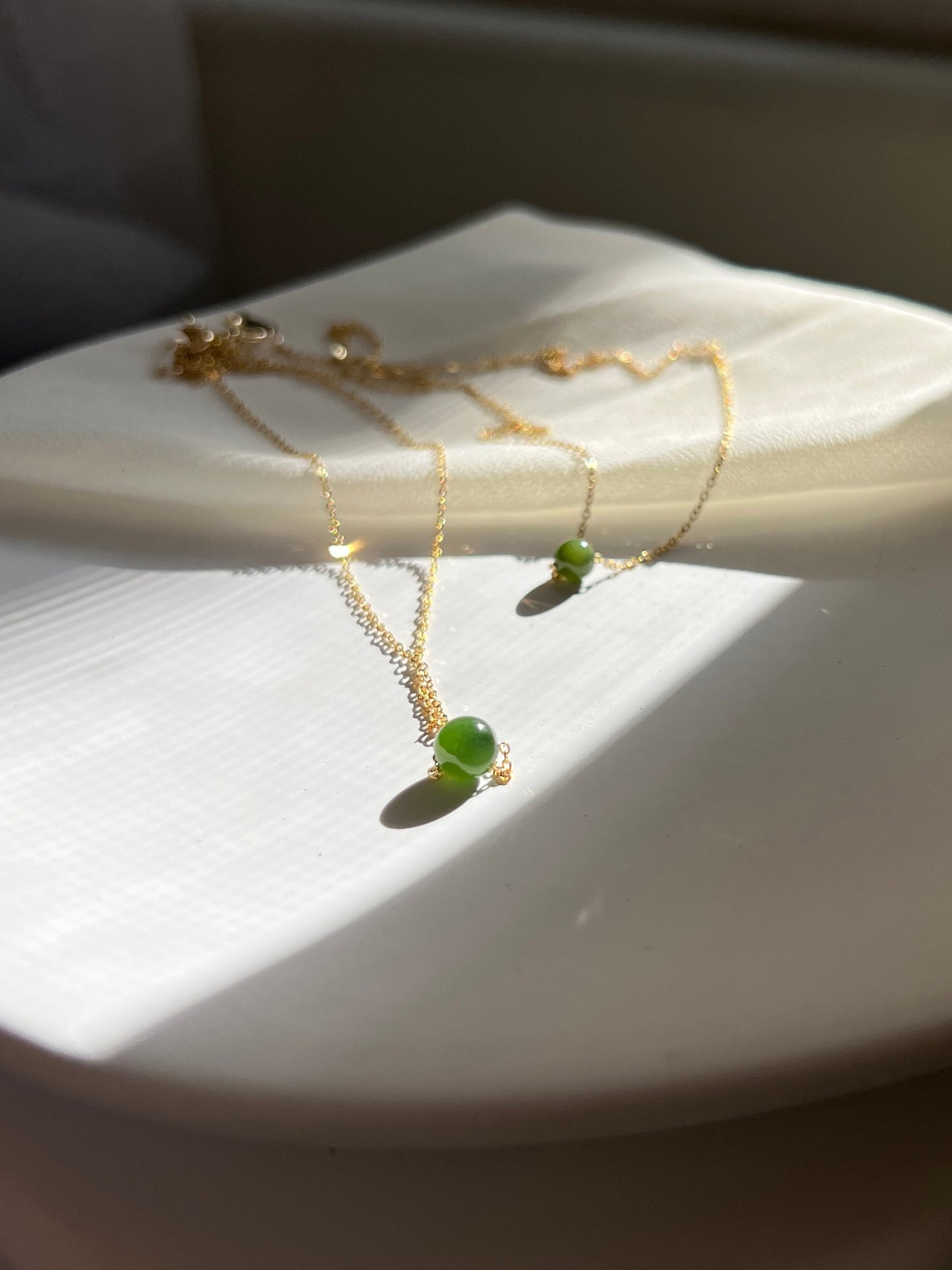 Natural Jade Necklace, Dainty Jade Necklace, Hetian Jade Choker Necklace, Tiny Jade Necklace, Dainty Chain Necklace, Gold Filled Necklace