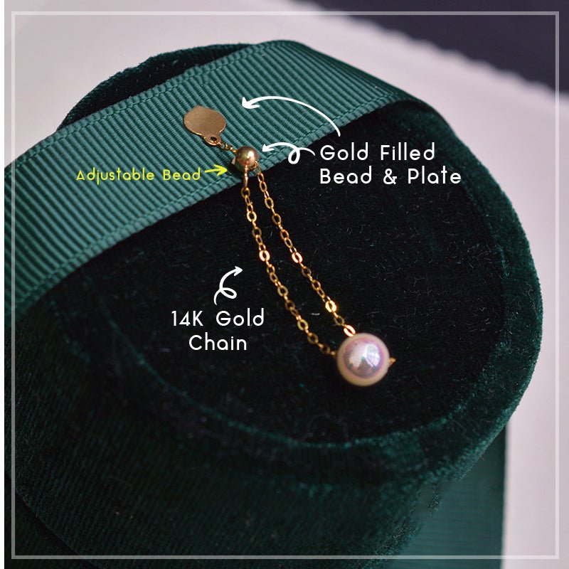 Single Pearl Chain Ring, 14K Gold Chain Ring, 14K Gold Pearl Ring, Natural Fresh Water Pearls Chain Ring, Adjustable Ring, Gold Chain Ring