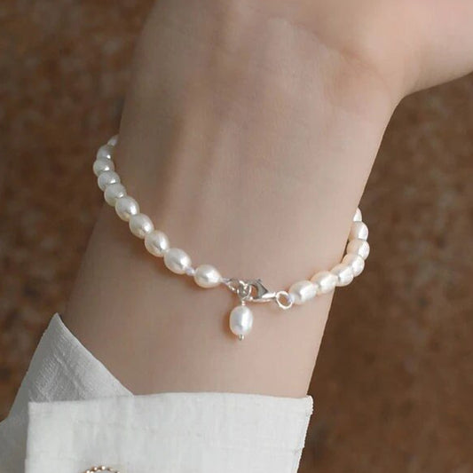 Pearl Bracelet, Freshwater Pearl Bracelet , S925 Silver Pearl Bracelet, Wedding Bracelet, Bridesmaid Bracelet, Bridal Bracelet