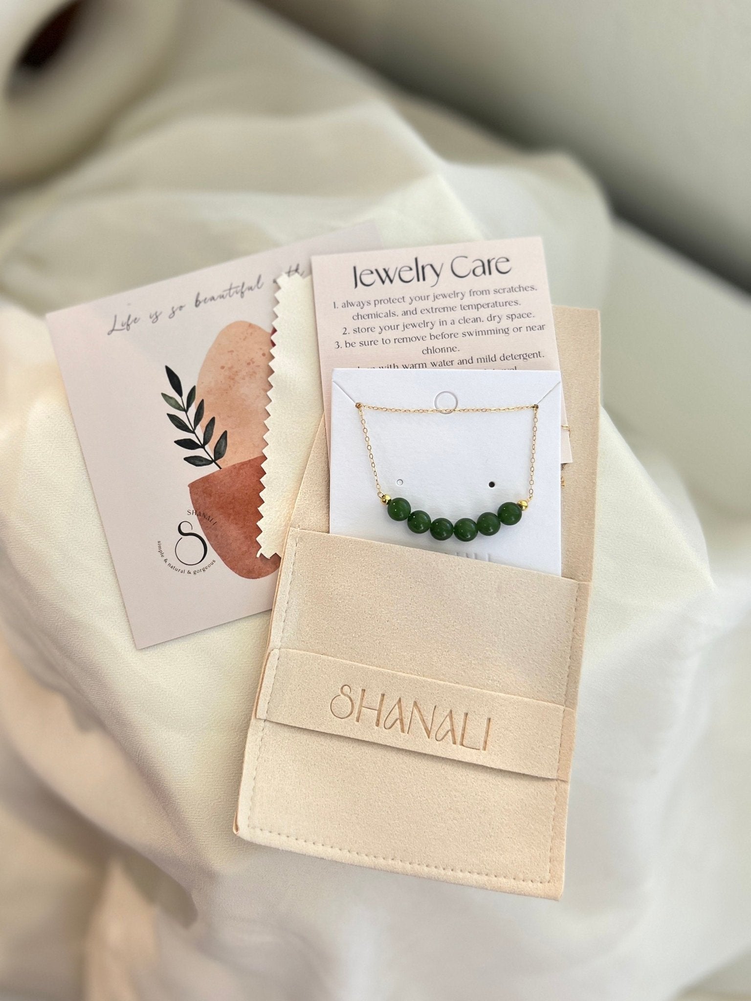 Genuine Hetian Jade Necklace, Jade Beads Bar Necklace, Dainty Jade Necklace, Green Nephrite Necklace, Delicate Necklace, Smile Necklace