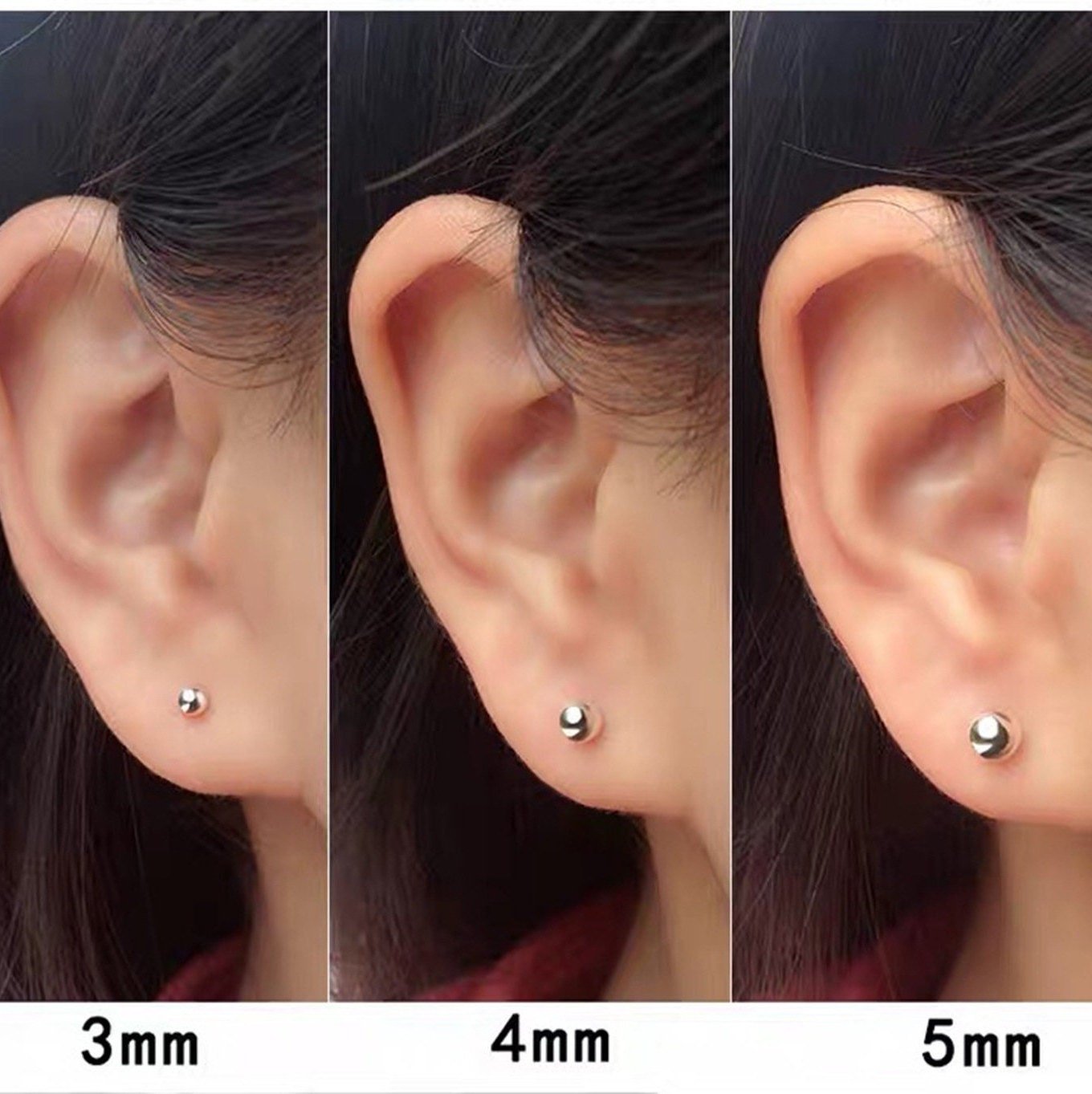 Sterling Silver Bead Earrings, Sanded Silver Ball Earrings, Shining Silver Bead Earrings, Silver Bead Stud Earrings, Very Tiny Stud Earrings