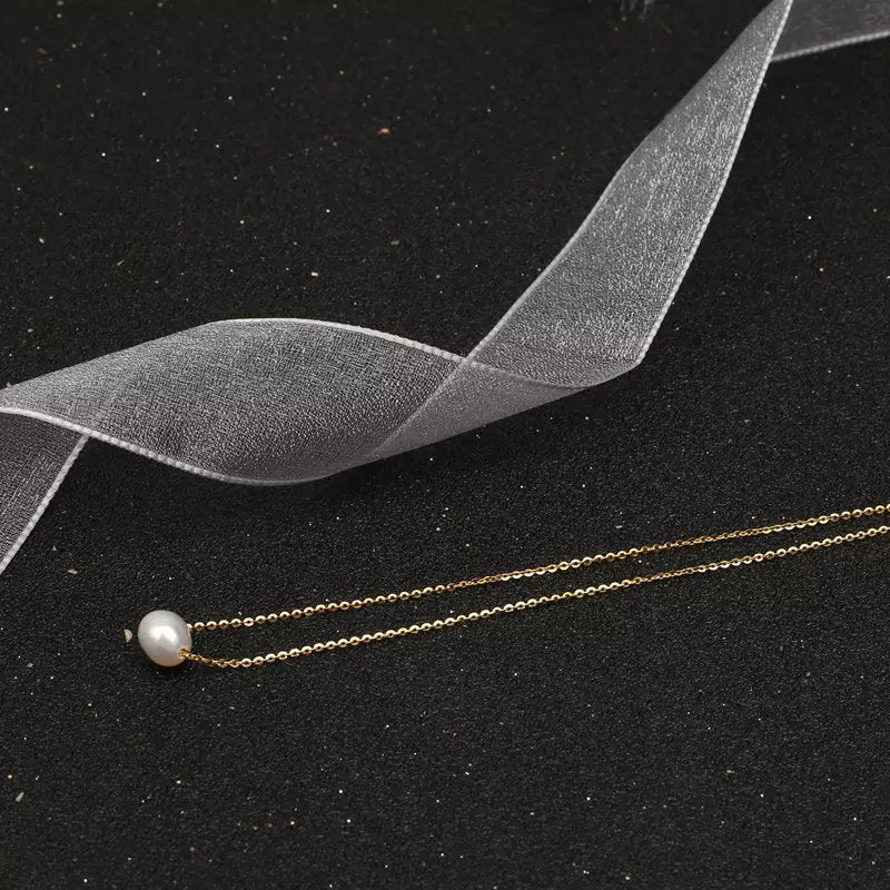 Natural Freshwater Pearl Necklace, Gold Pearl Y Necklace, Dainty Pearl Necklace, Bridal Necklace, Bridesmaids Necklace, Wedding Lariat