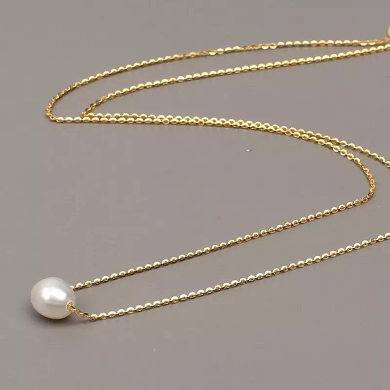 Natural Freshwater Pearl Necklace, Gold Pearl Y Necklace, Dainty Pearl Necklace, Bridal Necklace, Bridesmaids Necklace, Wedding Lariat