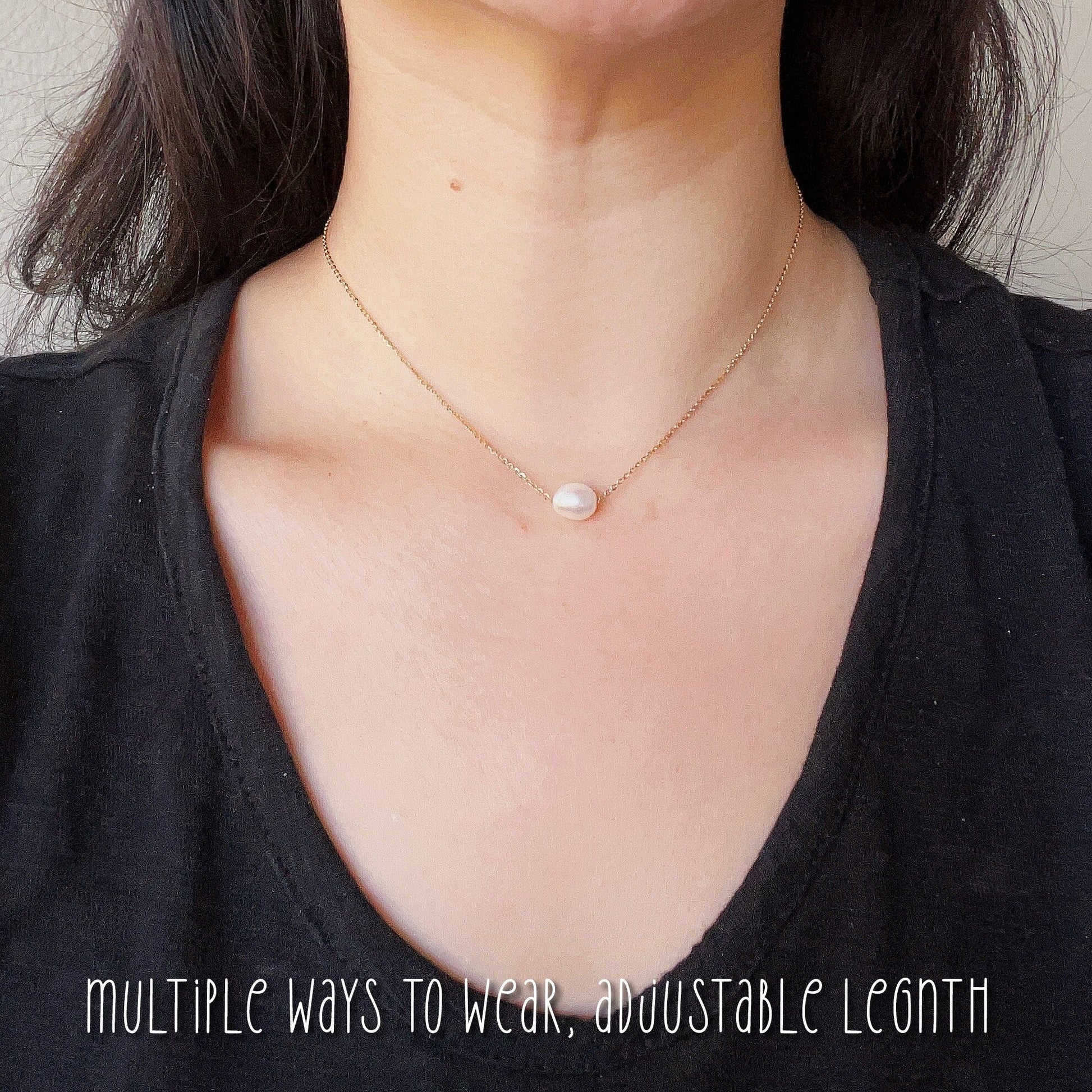 Natural Freshwater Pearl Necklace, Gold Pearl Y Necklace, Dainty Pearl Necklace, Bridal Necklace, Bridesmaids Necklace, Wedding Lariat