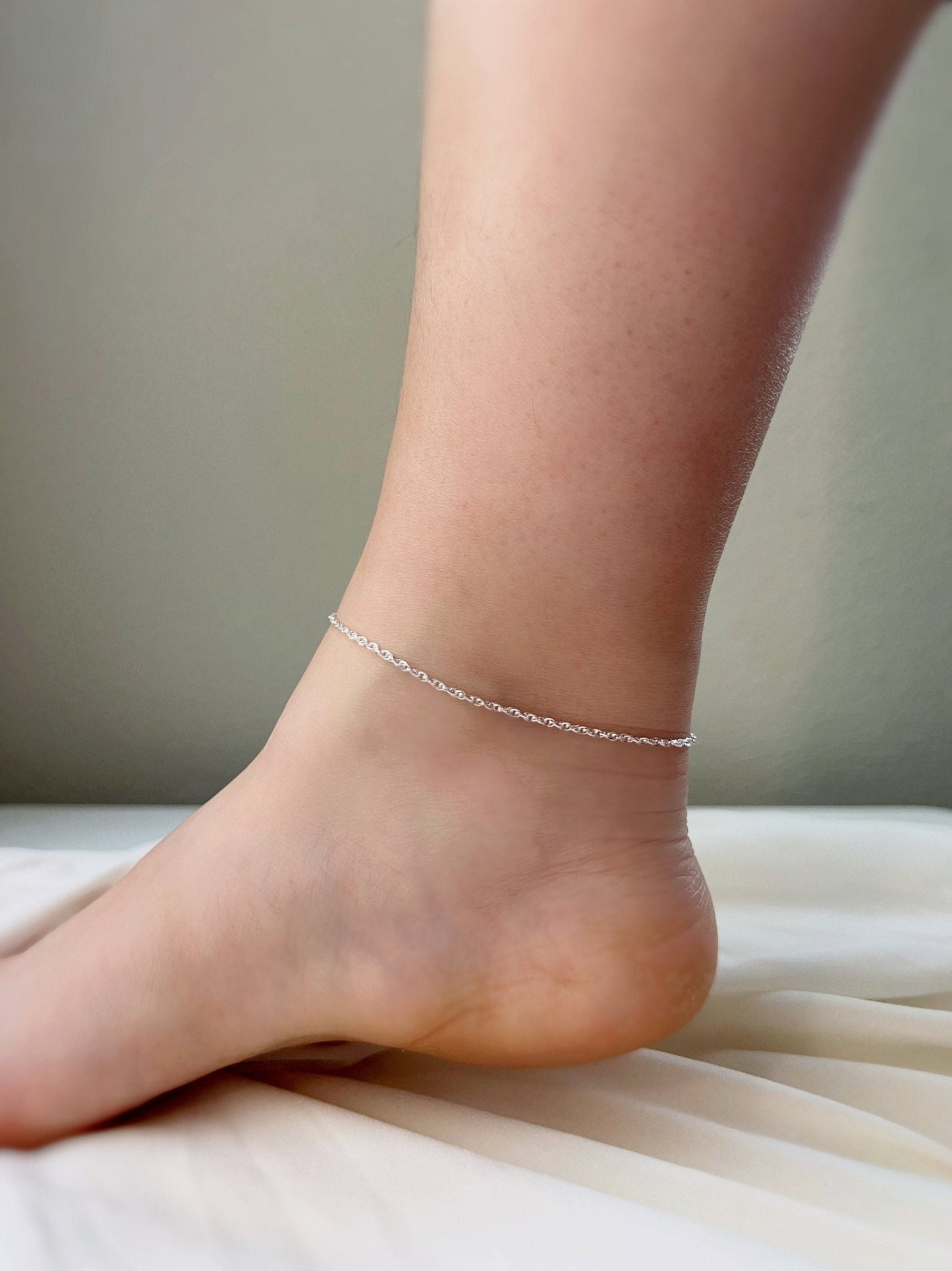 Natural Pearls Anklet with S925 Silver Chain