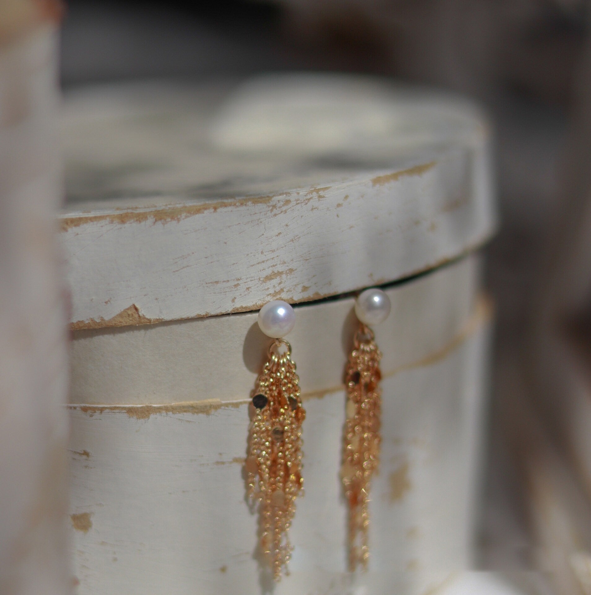 Freshwater Pearl Earrings, Gold Filled Earrings, Natural Pearl Earring, Tassel Earrings, Bridal Earrings, Wedding Earrings, Drop Earrings